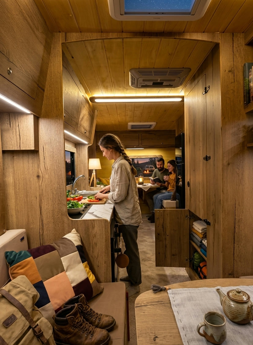 Hisar mutfak ve iç koridor